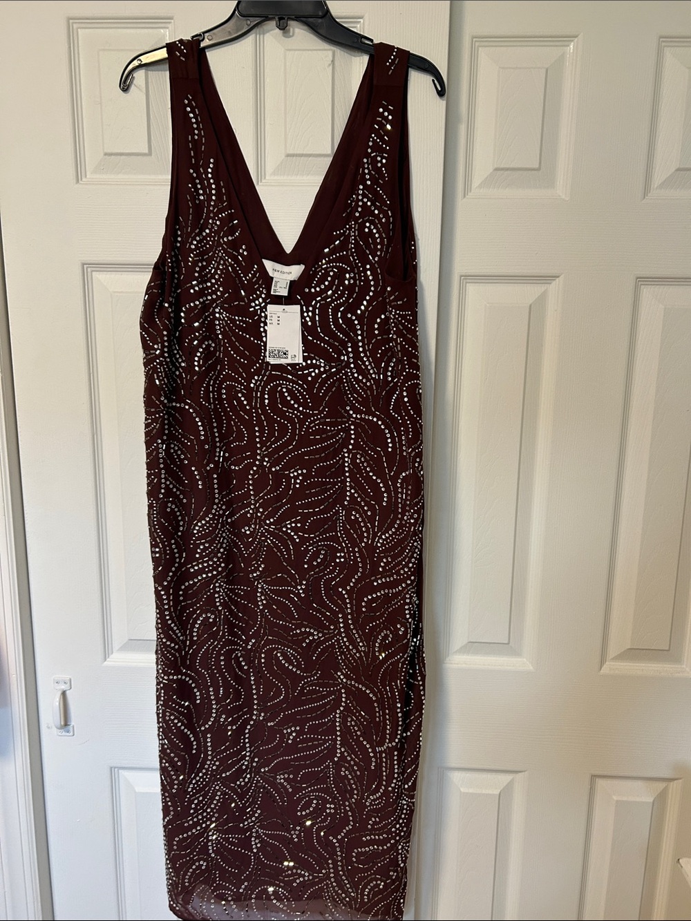 H&M Edition Embellished V-Neck Evening Dress